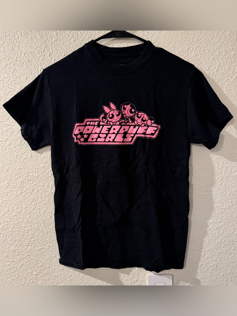 Powerpuff Girls Graphic Tee - Black with Pink Logo